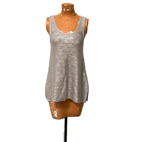 Anthropologie Womens Moth Sana Foiled Sweater Knit Tank Small Sleeveless - Picture 2 of 10